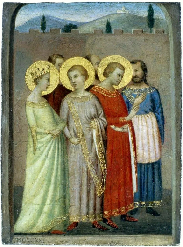 Die Gruppe der Heiligen. - Bernardo Daddi