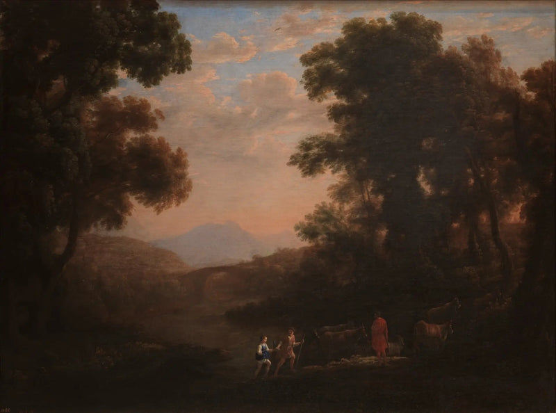 Der Flussübergang eines Flusses - Claude Lorrain