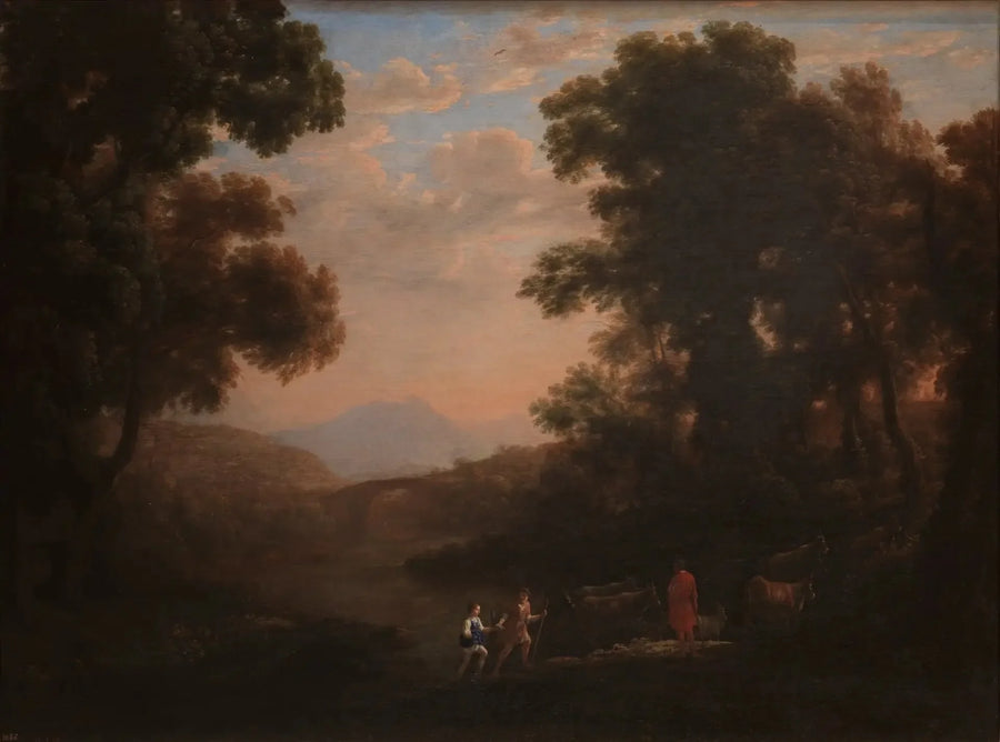 Der Flussübergang eines Flusses - Claude Lorrain