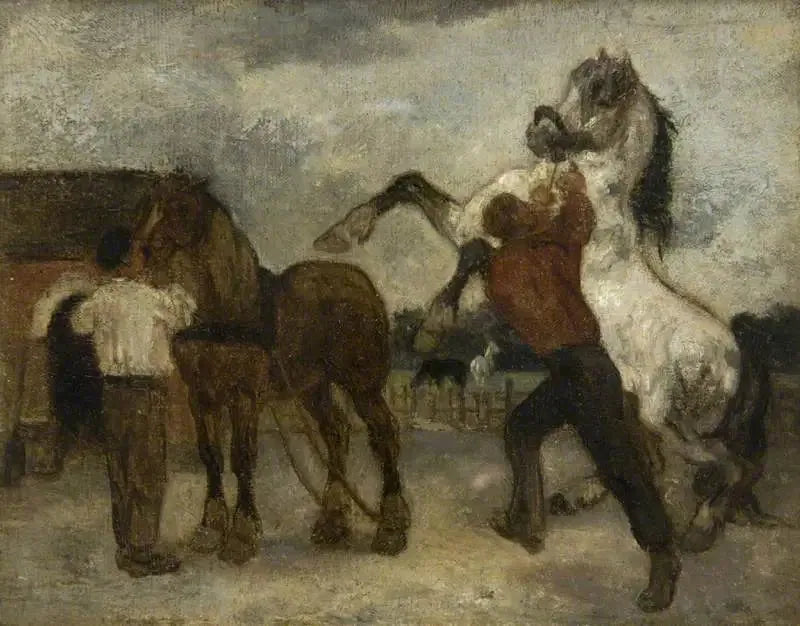 Der Pferdehof - Théodore Géricault
