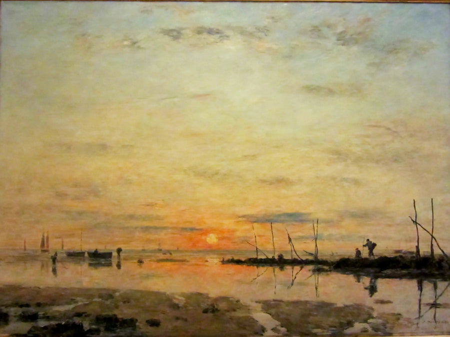 Le Havre. Sonnenuntergang bei Niedrigwasser - Eugène Boudin