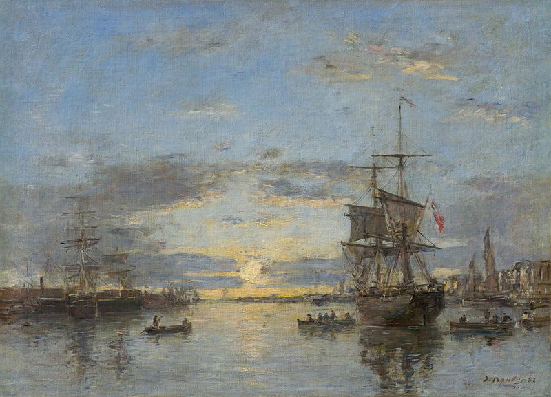 Le Havre: Der Vorhafen bei Sonnenuntergang - Eugène Boudin