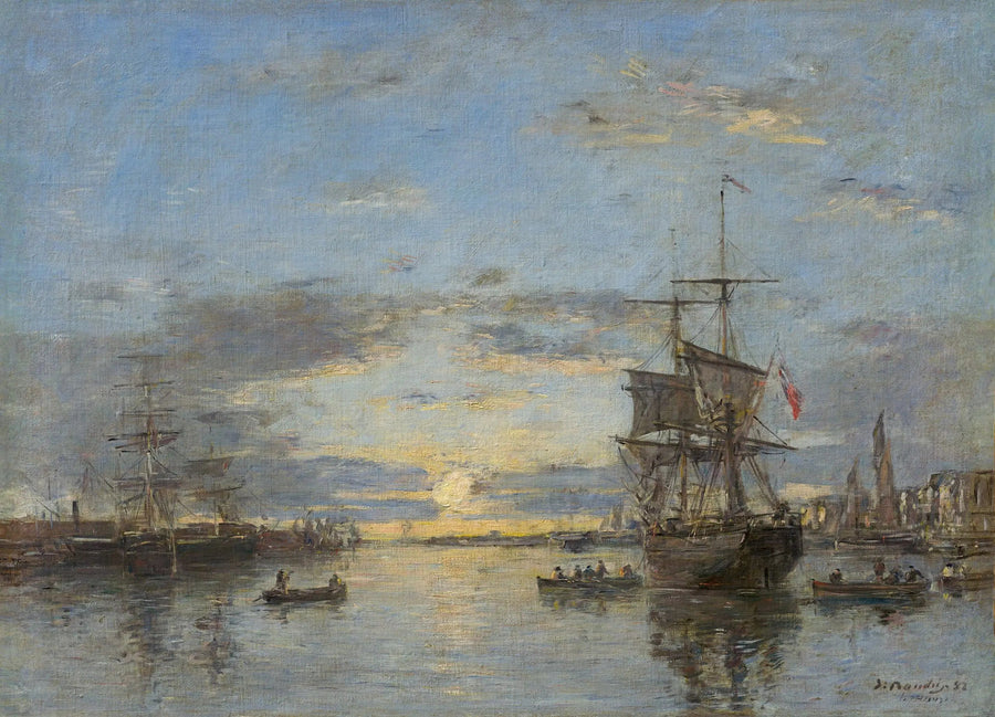 Le Havre: Der Vorhafen bei Sonnenuntergang - Eugène Boudin