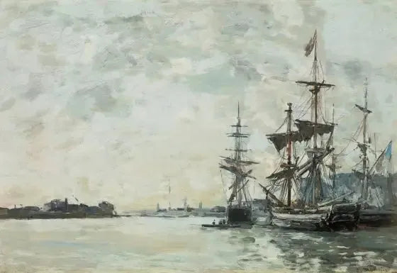 Le Havre, Schiffe im Hafen - Eugène Boudin