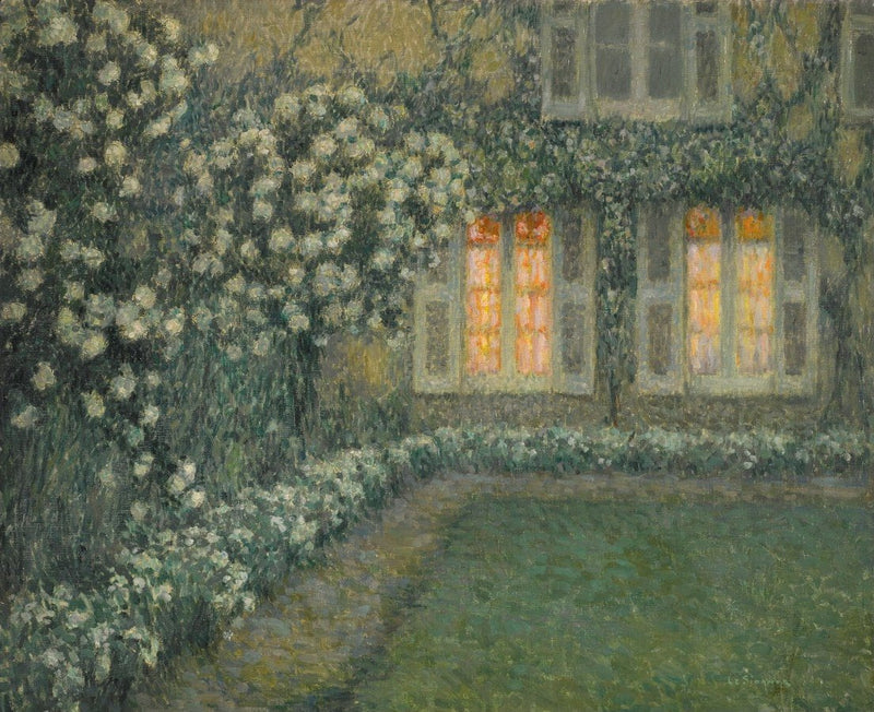 Der weiße Garten bei Dämmerung - Henri Le Sidaner