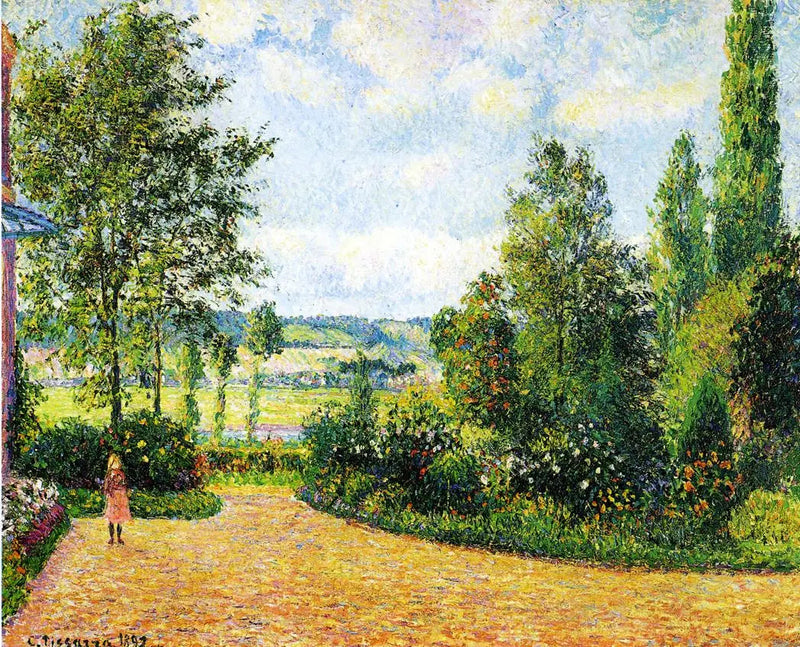 Der Garten von Octave Mirbeau, die Terrasse, Les Damps - Camille Pissarro
