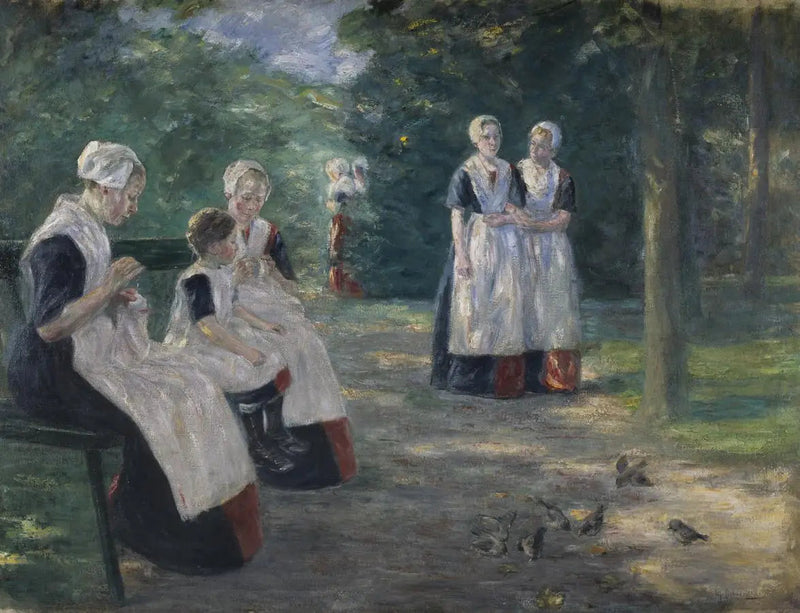 Der Garten des städtischen Waisenhauses von Amsterdam - Max Liebermann
