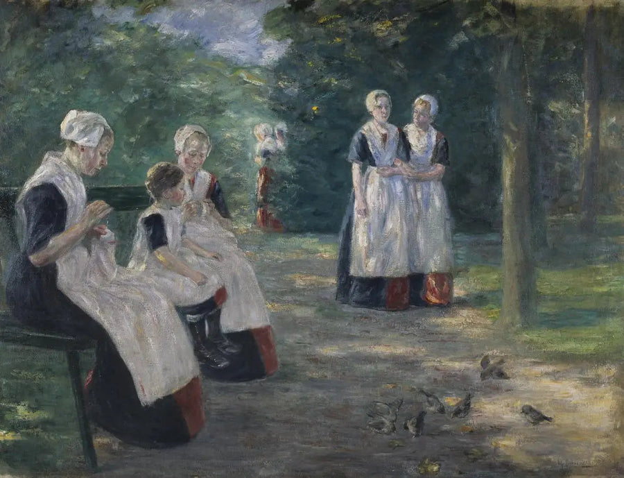 Der Garten des städtischen Waisenhauses von Amsterdam - Max Liebermann