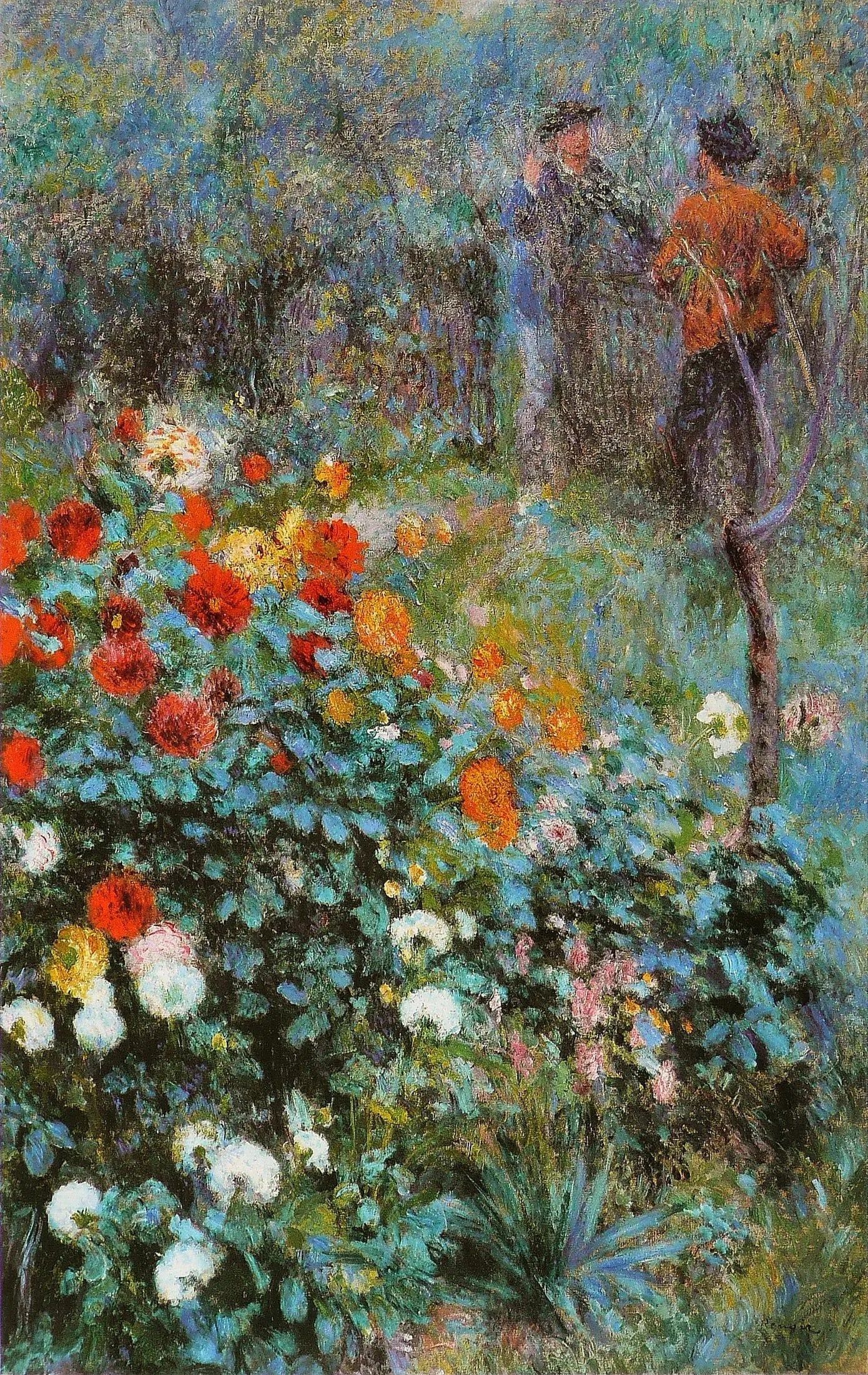 Le jardin de la rue Cortot, Montmartre - Pierre-Auguste Renoir image 1 reproduction artisanale de tableau