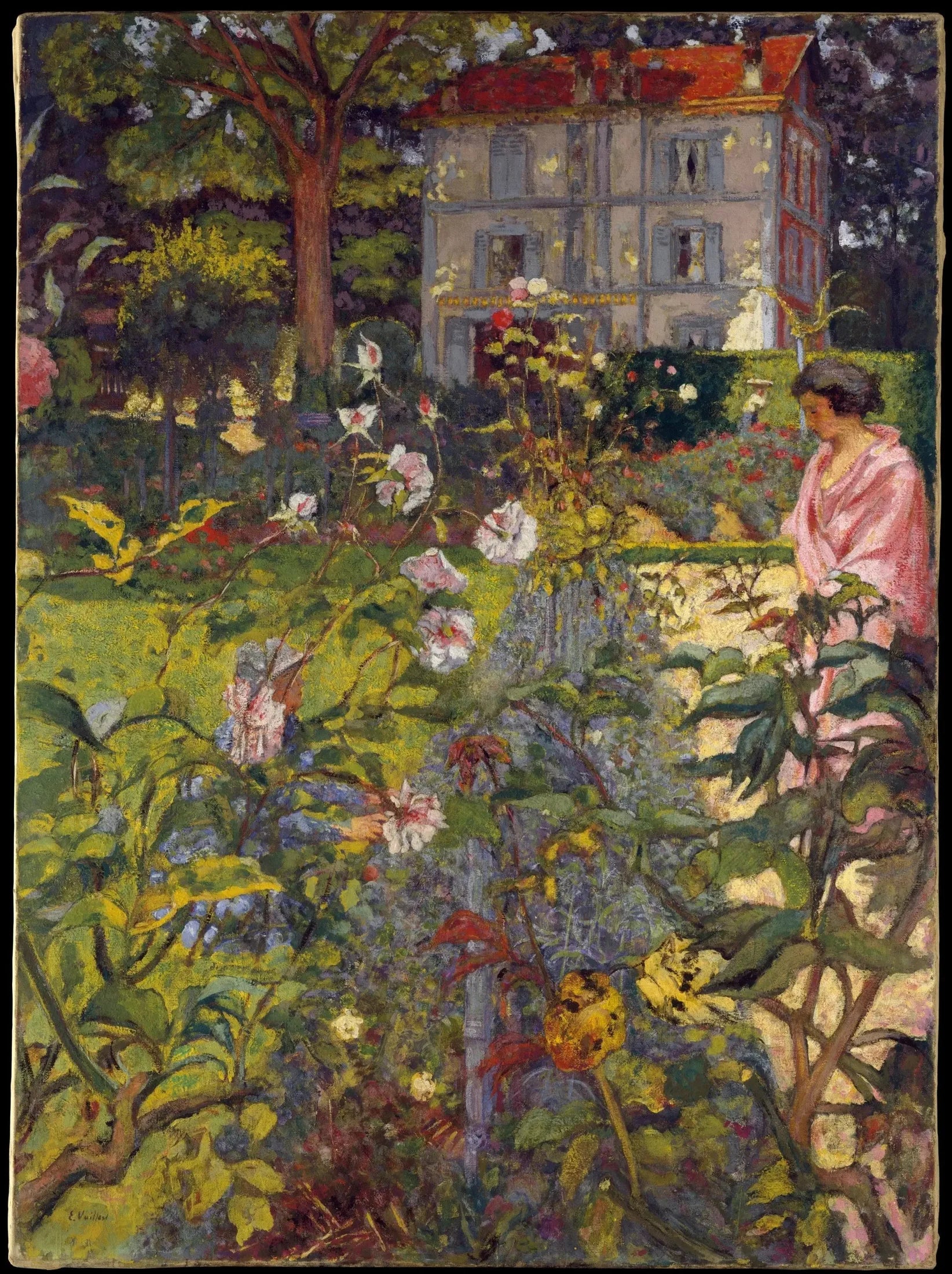 Le Jardin de Vaucresson - Édouard Vuillard image 1 copie peinte à la main à l’huile