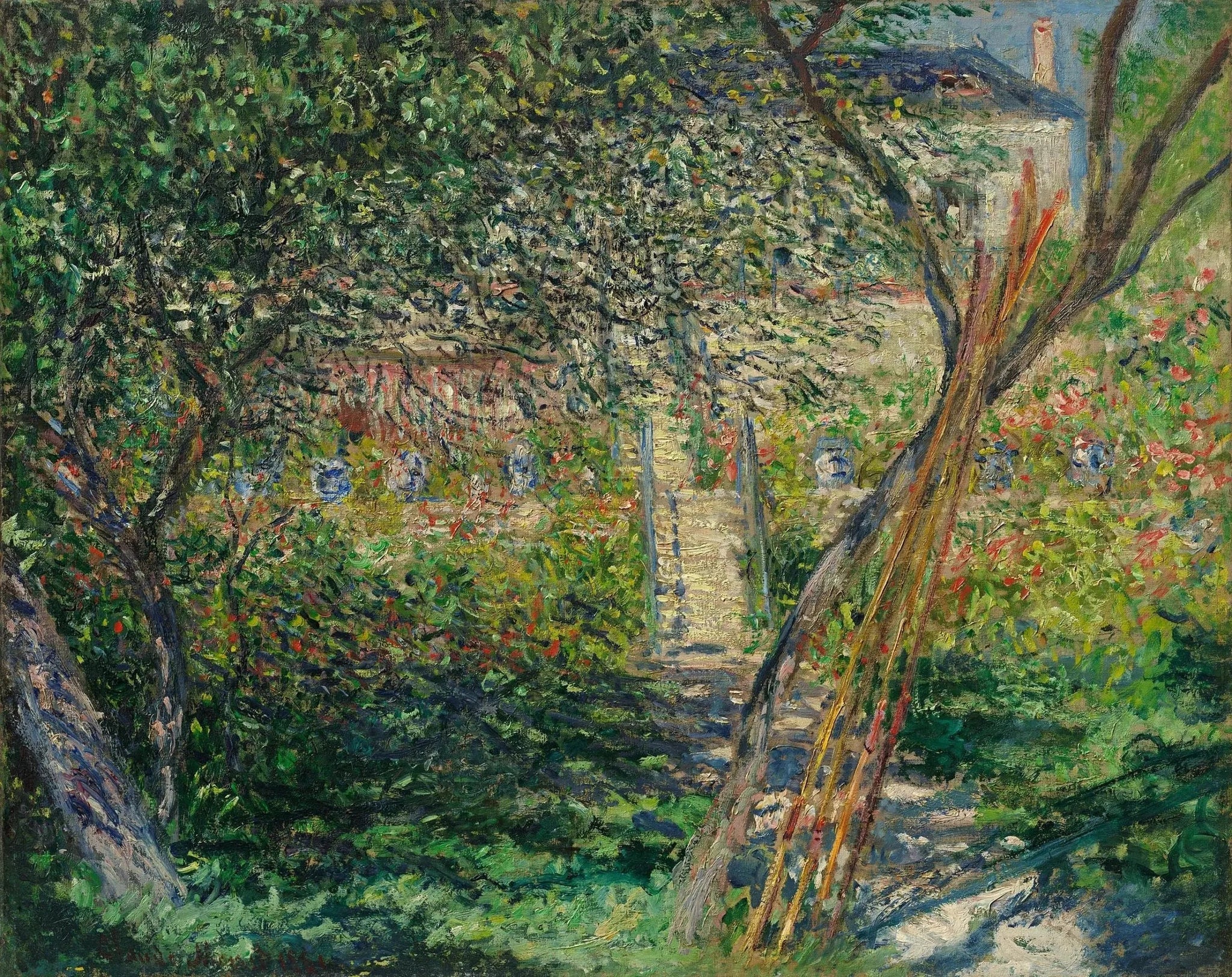 Le jardin de Vétheuil - Claude Monet image 1 reproduction artisanale de tableau