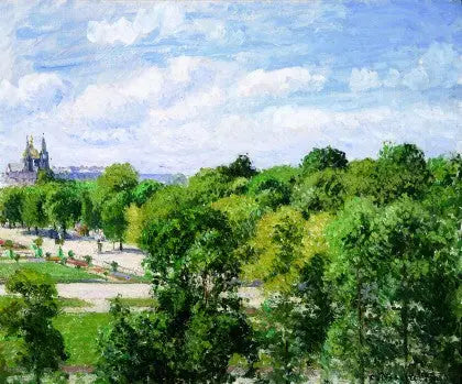 Der Tuileriengarten, Sommer - Camille Pissarro
