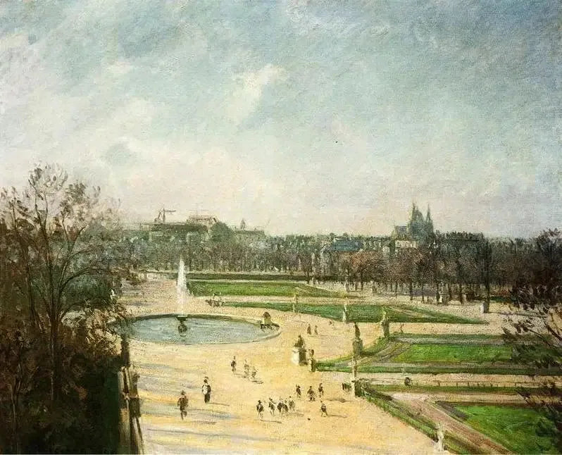 Der Tuileriengarten, Morgen, Sonne - Camille Pissarro