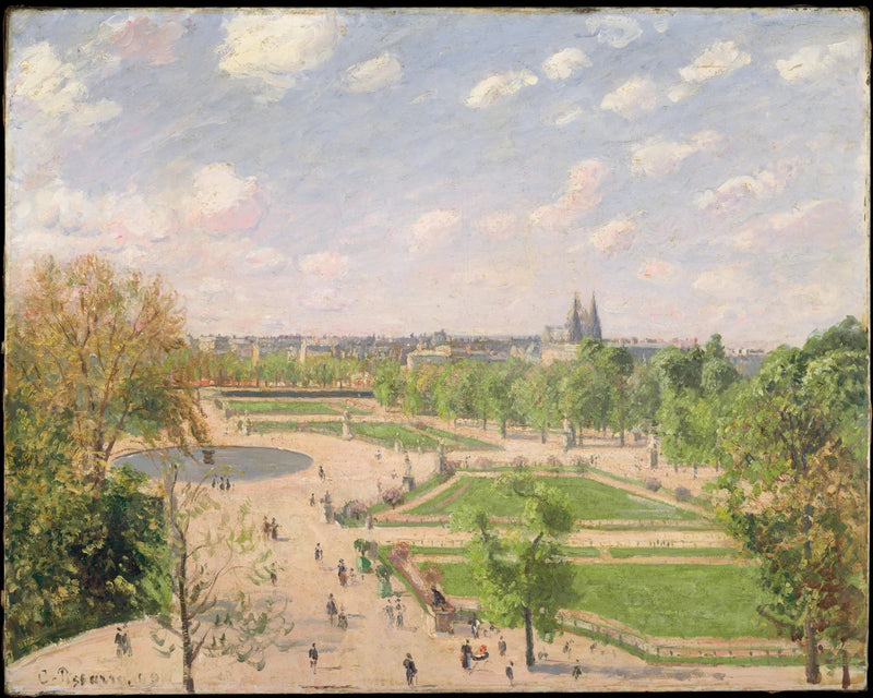 Der Tuileriengarten an einem Frühlingsmorgen - Camille Pissarro