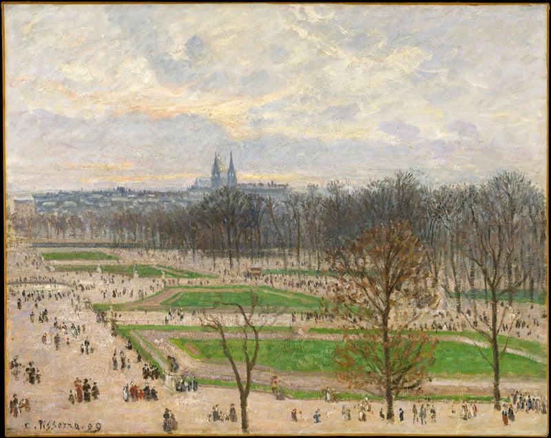 Der Tuileriengarten an einem Winternachmittag - Camille Pissarro