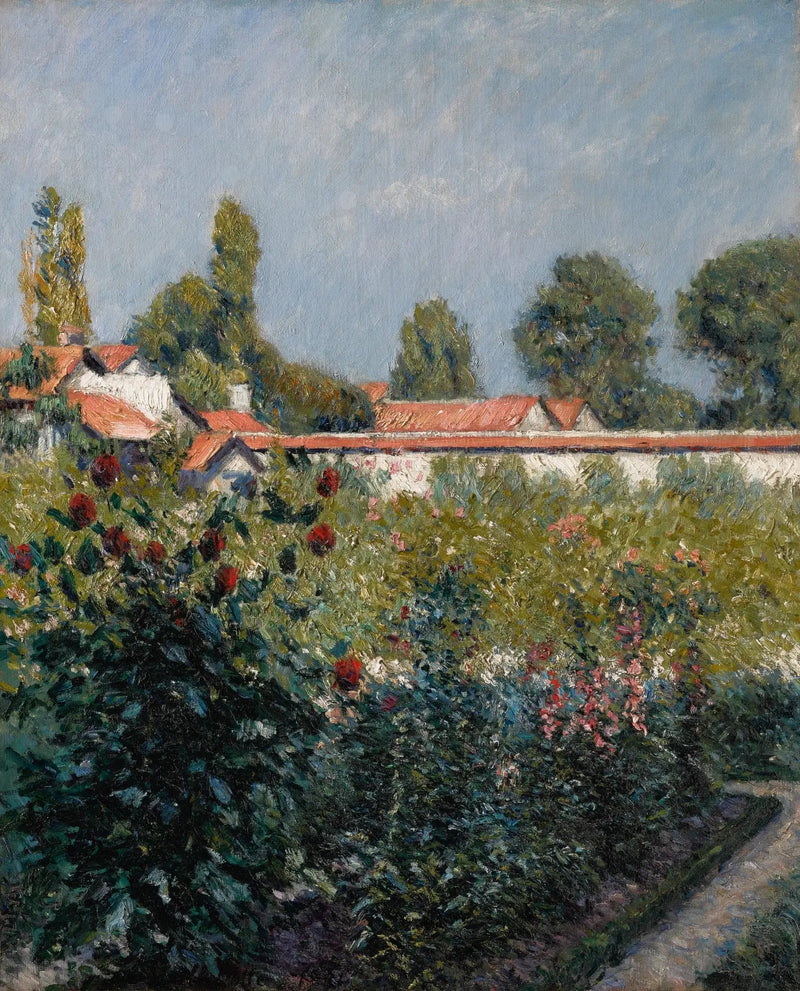 Der Garten von Petit Gennevilliers, die rosa Dächer - Gustave Caillebotte
