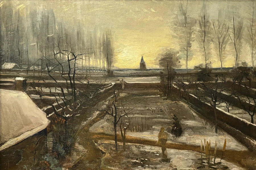 Der Pfarrgarten von Nuenen im Schnee - Vincent van Gogh