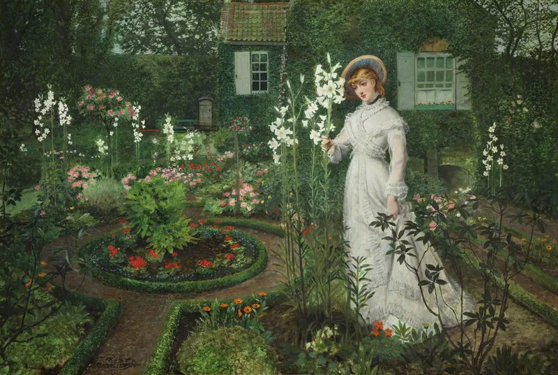 Der Garten des Rektors, Königin der Lilien - John Atkinson Grimshaw