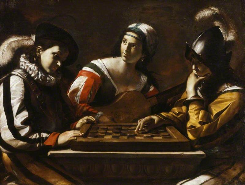 Dame-Spiel - Mattia Preti