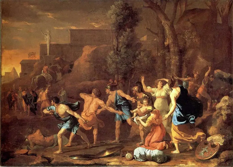 Der junge Pyrrhus gerettet - Nicolas Poussin