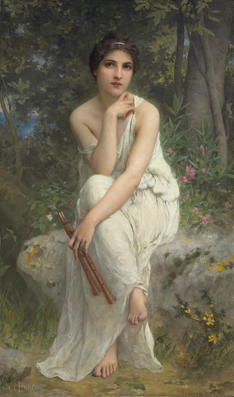 Der Flötenspieler - Charles Amable Lenoir