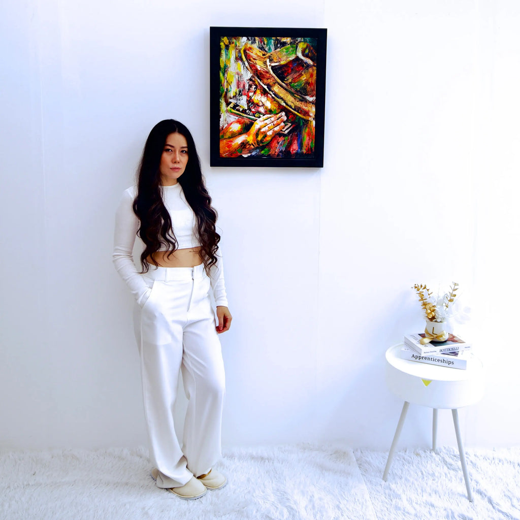 The Harmonica Player - Cee | 40 x 50 cm Reproductions de tableaux à la peinture à l’huile