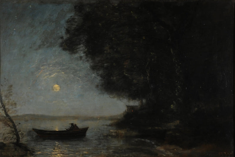 Der See, Nachteffekt - Jean-Baptiste Camille Corot
