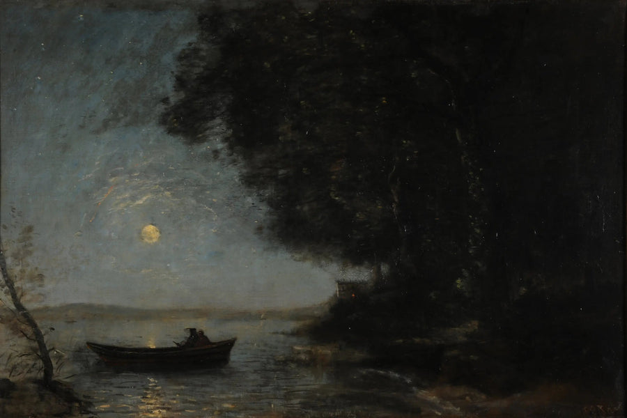 Der See, Nachteffekt - Jean-Baptiste Camille Corot