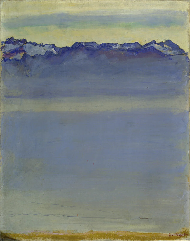 Der Genfersee mit den Savoyer Alpen - Ferdinand Hodler