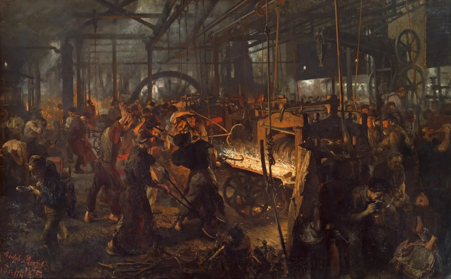 Der Eisenwalzwerk - Adolph von Menzel