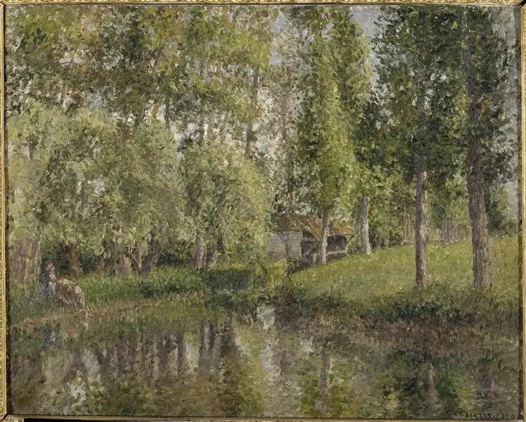 Der Waschplatz von Bazincourt - Camille Pissarro