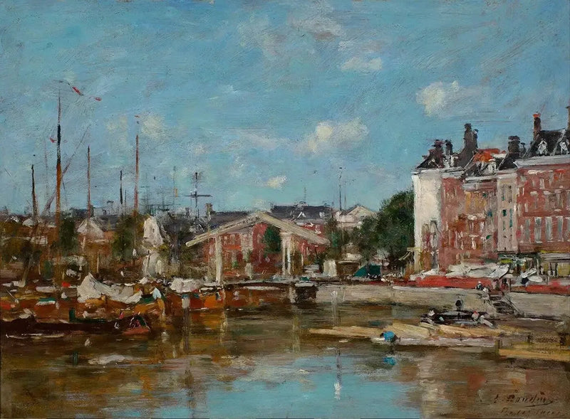 Der Leuvehaven in Rotterdam - Eugène Boudin