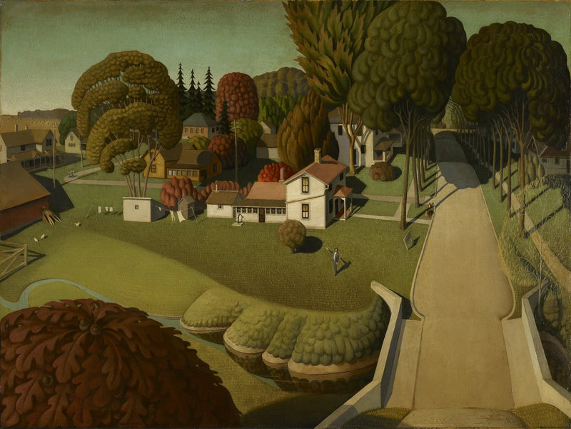 Der Geburtsort von Herbert Hoover, West Branch, Iowa - Grant Wood