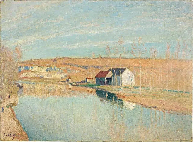 Der Loing und die Hügel von Saint-Nicaise - Mars-Sonne - Alfred Sisley