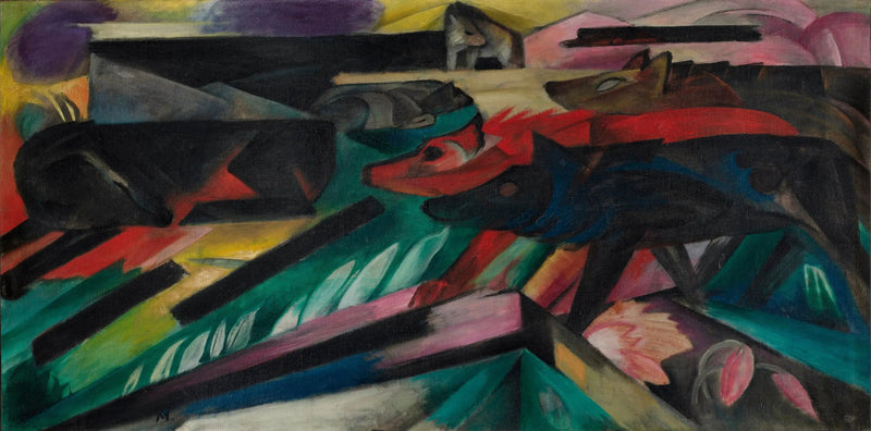Die Wölfe (Balkankrieg) - Franz Marc