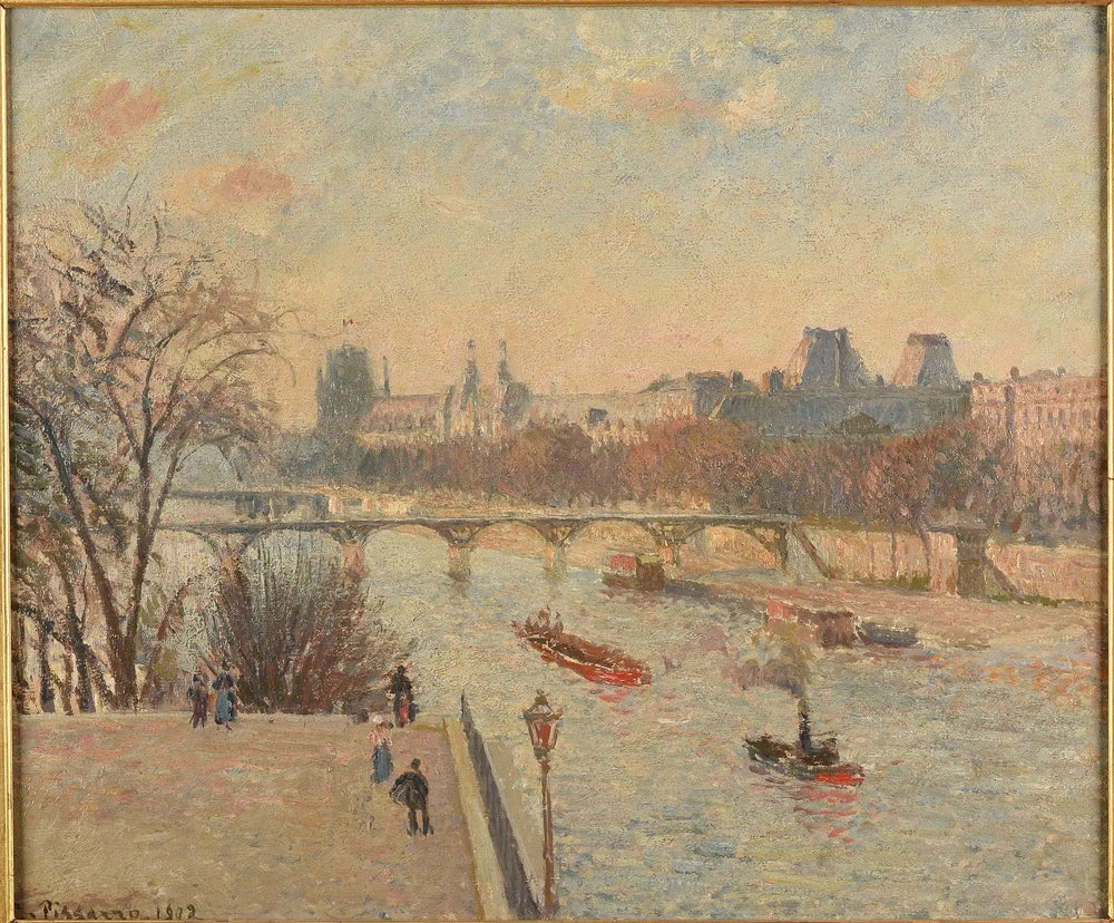 Le Louvre - Camille Pissarro image 1 reproduction de peinture à l’huile