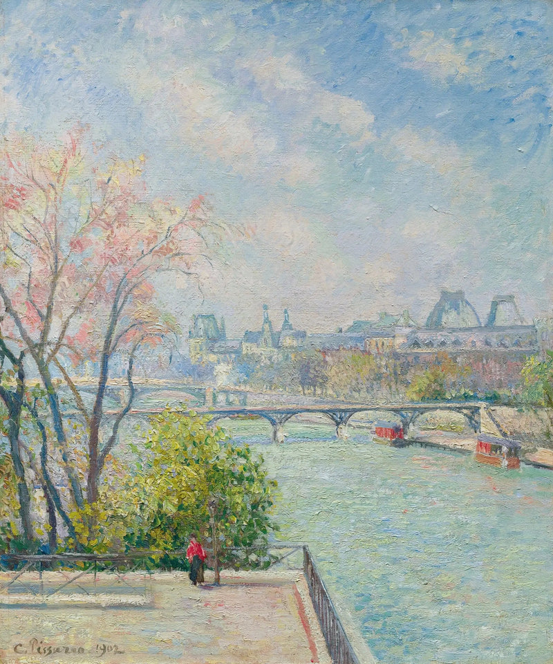 Der Louvre, Morgen, Frühling - Camille Pissarro