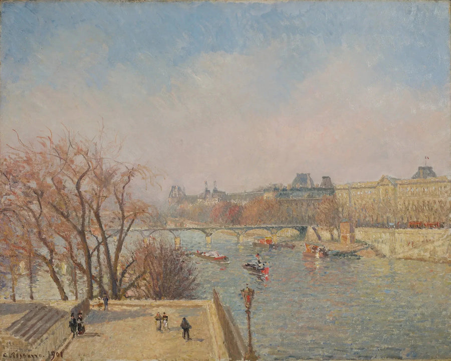 Der Louvre: Morgen, Sonne - Camille Pissarro