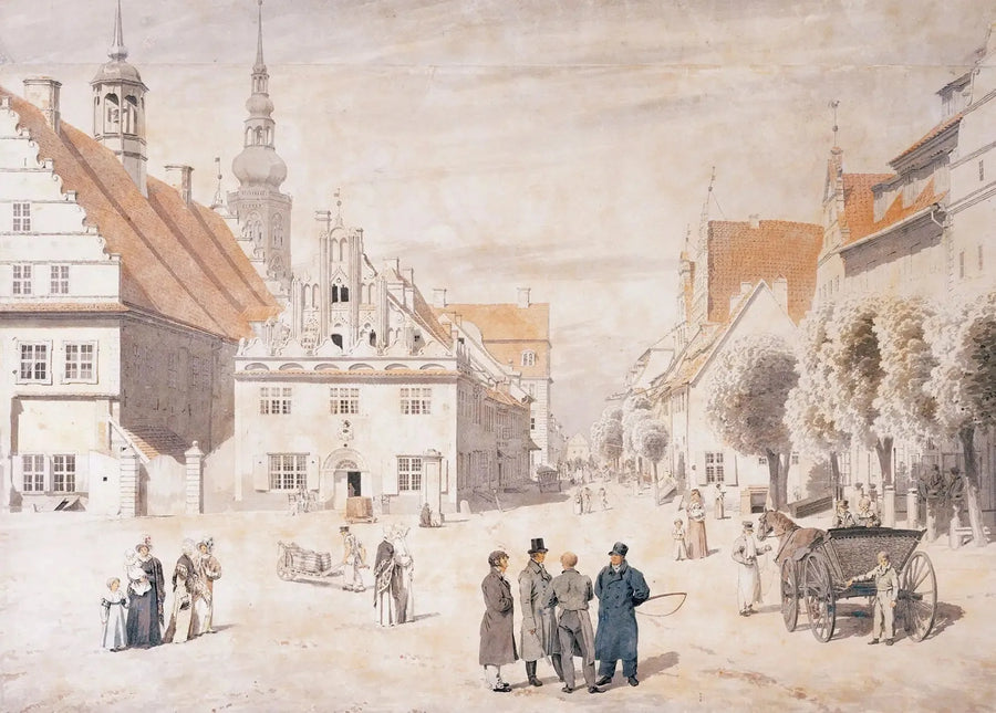 Der Markt von Greifswald - Caspar David Friedrich