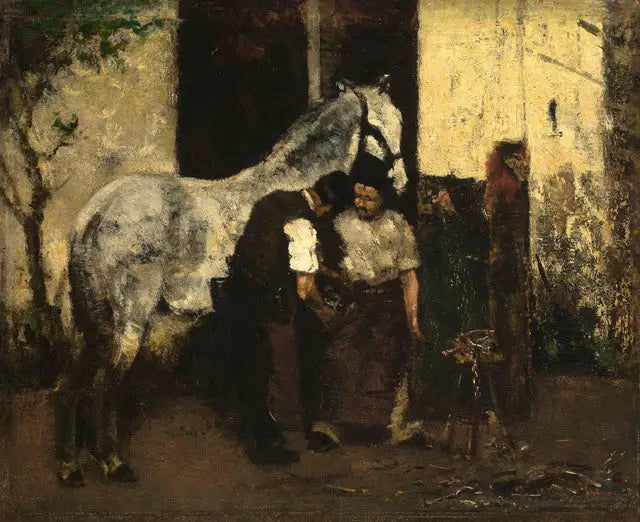 Der Hufschmied - Max Liebermann