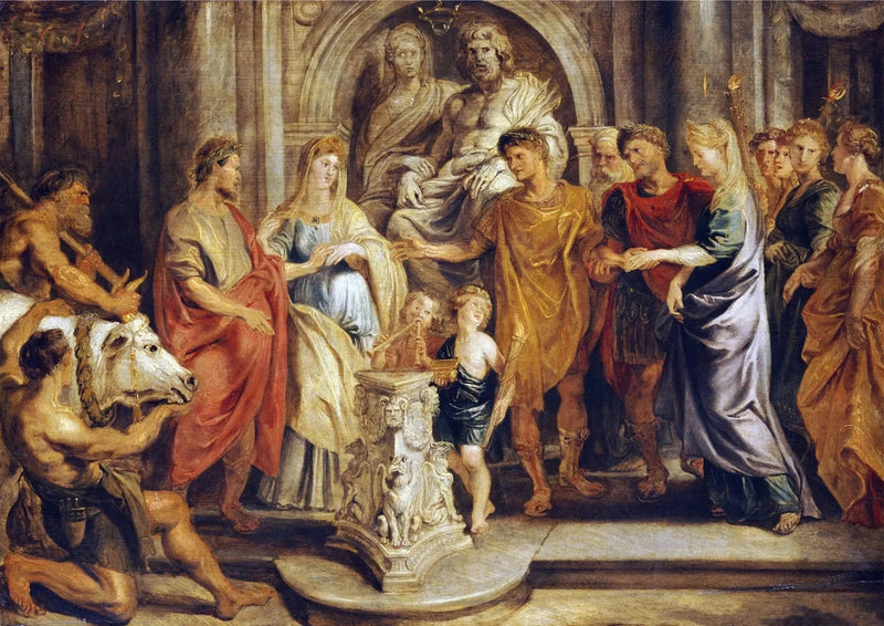 Die Hochzeit von Konstantin und Fausta und von Constantia und Licinius - Peter Paul Rubens