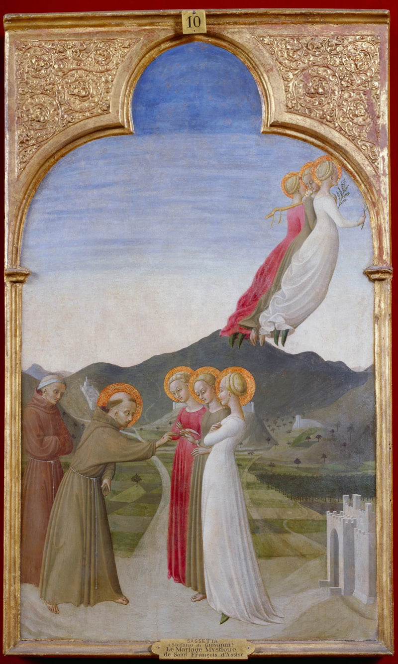 Die mystische Hochzeit des heiligen Franziskus von Assisi - Stefano di Giovanni (Sassetta)