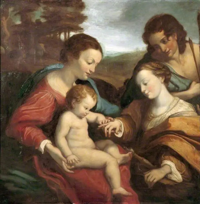Die mystische Hochzeit der heiligen Katharina von Alexandria - Antonio da Correggio