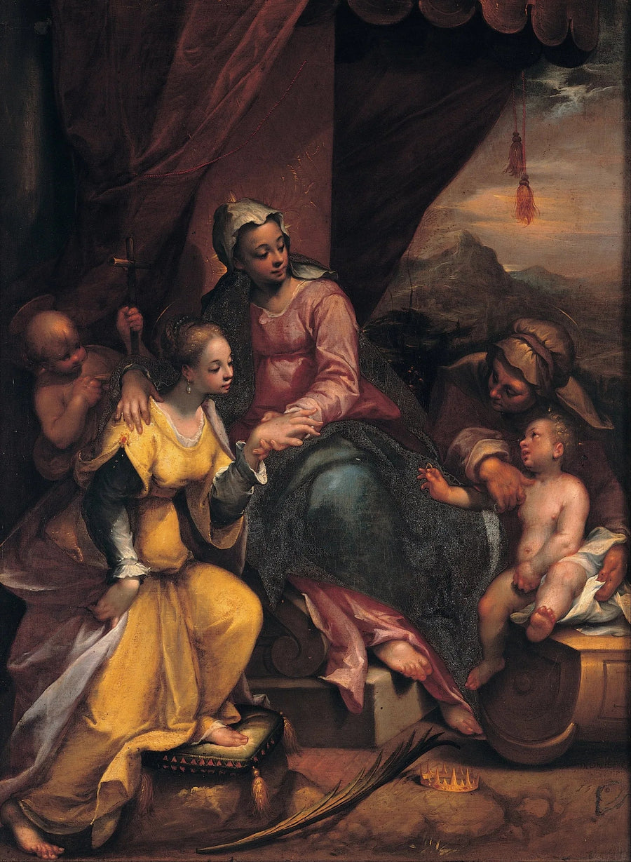 Die mystische Hochzeit der heiligen Katharina - Denis Calvaert