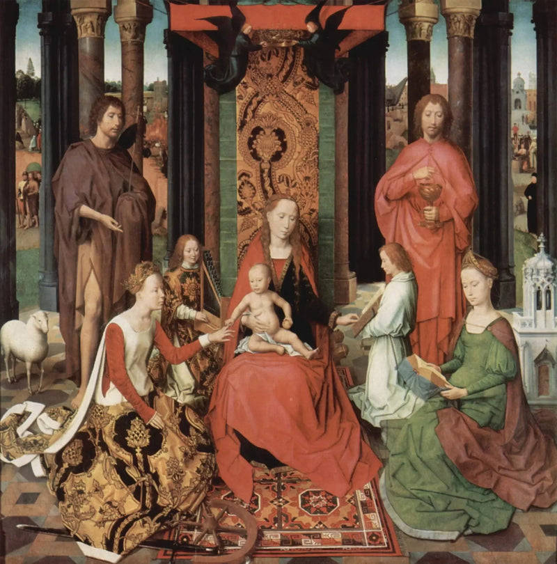 Die mystische Hochzeit der heiligen Katharina - Hans Memling