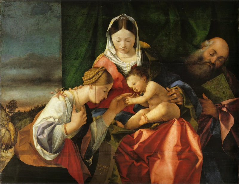 Die mystische Hochzeit der heiligen Katharina - Lorenzo Lotto
