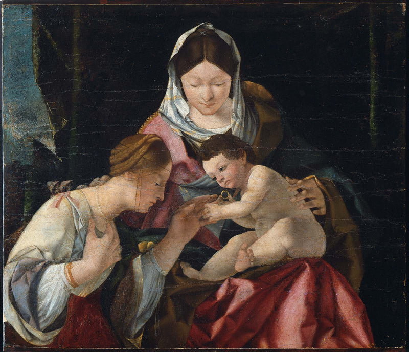 Die mystische Hochzeit der heiligen Katharina - Lorenzo Lotto