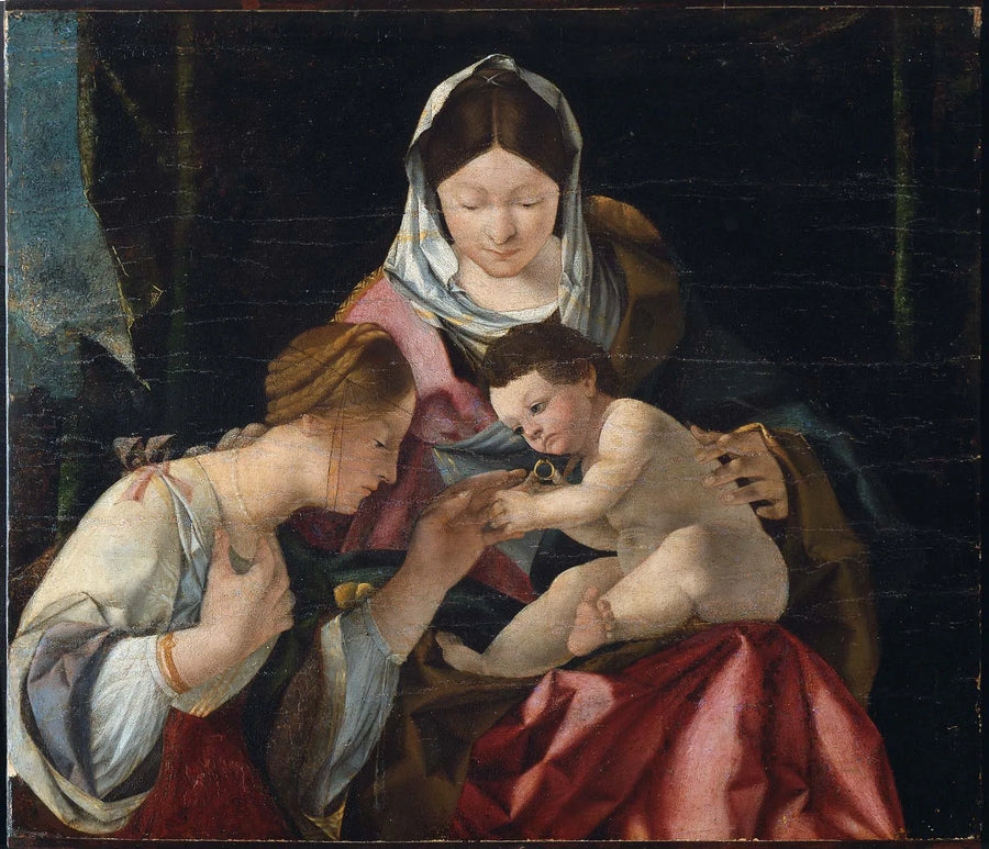 Die mystische Hochzeit der heiligen Katharina - Lorenzo Lotto