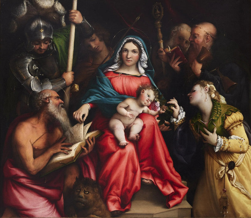 Die mystische Hochzeit der heiligen Katharina (Lotto, Rom) - Lorenzo Lotto