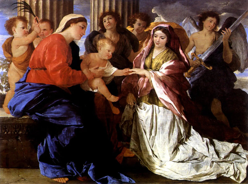 Die mystische Hochzeit der Heiligen Katharina - Nicolas Poussin